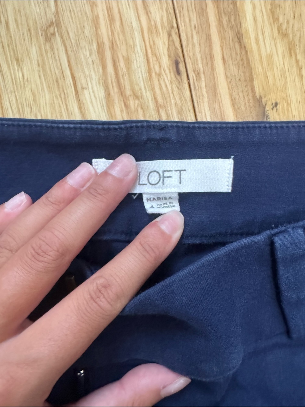 LOFT Navy Riviera Pant - Picture 6 of 8